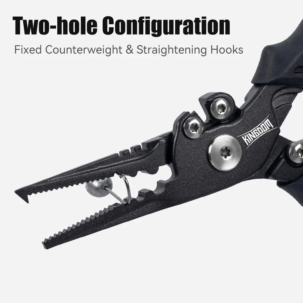 Kingdom Stainless Steel 85g 20cm Open Ring Braided Line Scissors Wire Cutter Hook Remover Multi-function Pliers